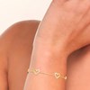 Bracelet coeur Femme - Plaqué Or - Oxyde de zirconium - Longueur : 18 cm - vue V3