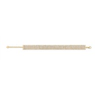 Bracelet Femme - Plaqué Or - Oxyde de zirconium - Longueur : 18 cm