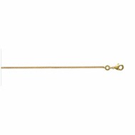 Chaine Mixte - Plaqué Or - Chaîne gourmette - Largeur : 1,4 mm - Longueur : 55 cm