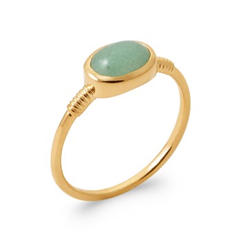 Bague Femme - Plaqué Or - Aventurine