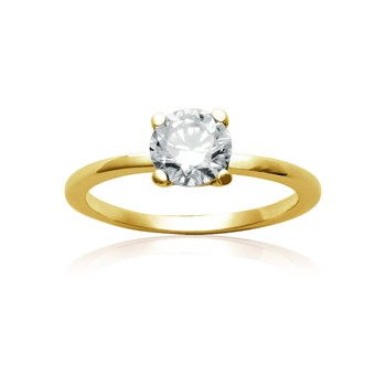 Bague Femme - Plaqué Or - Oxyde de zirconium