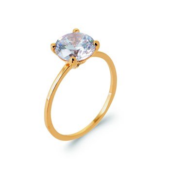Bague Femme - Plaqué Or - Oxyde de zirconium