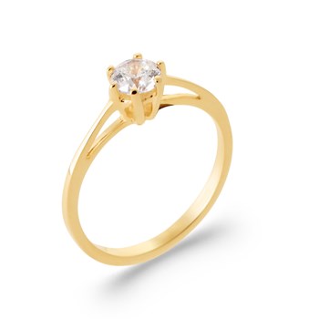 Bague Femme - Plaqué Or - Oxyde de zirconium