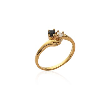 Bague Femme - Plaqué Or - Oxyde de zirconium