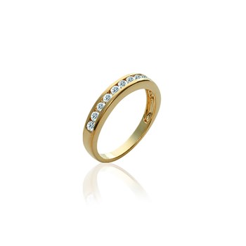 Bague Femme - Plaqué Or - Oxyde de zirconium