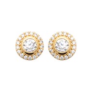 Boucles d'oreilles Femme - Plaqué Or - Oxyde de zirconium