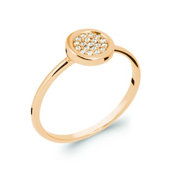 Bague Femme - Plaqué Or - Oxyde de zirconium