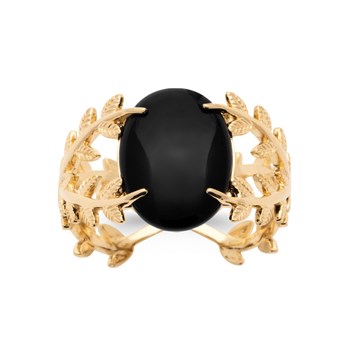 Bague Femme - Plaqué Or - Agate