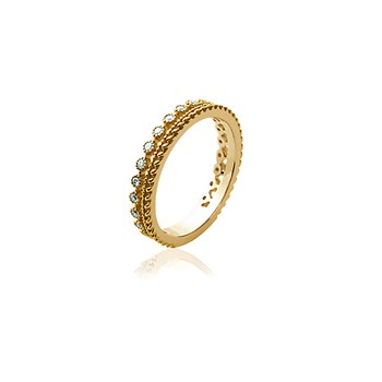 Bague Femme - Plaqué Or - Oxyde de zirconium