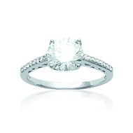 Bague Femme - Solitaire - Argent 925 - Oxyde de zirconium