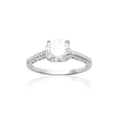 Bague En Argent 925 Avec Oxyde De Zirconium - Neuf Avec Étiquettes, Style Alliance