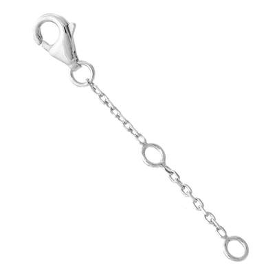 Extension De Chaîne Argent 925 Rhodié 6 Cm - Les Poulettes Bijoux, Livrée Dans Son Écrin