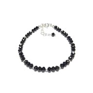 Bracelet Spinelle Noire Argent 925