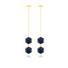 Boucles d'Oreilles Lapis-Lazuli en Argent 925 Doré à l'Or Fin | Aden Boutique - vue V1