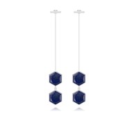 Boucles d'Oreilles Lapis-Lazuli sur Argent 925 | Aden Boutique