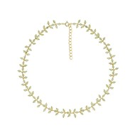 Collier ADEN chaîne argent 925-000 doré à l'or fin Péridot