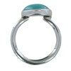 Bague Argent Ovale de Turquoise - vue V2