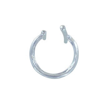 Bague Métal Argenté Deux Barres