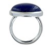 Bague Argent 925 Gros Rond de Lapis Lazuli - vue V2