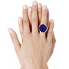 Bague Argent 925 Gros Rond de Lapis Lazuli - vue V3
