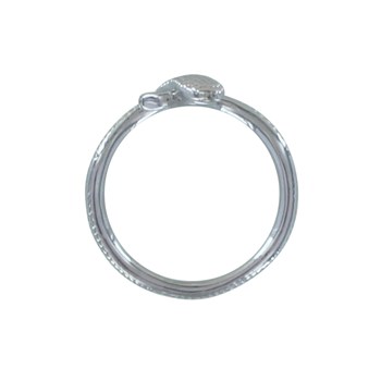 Bague Argent 925 Rhodié Cordon Serpent