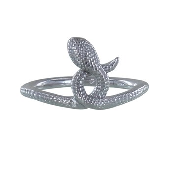 Bague Argent 925 Rhodié Cordon Serpent
