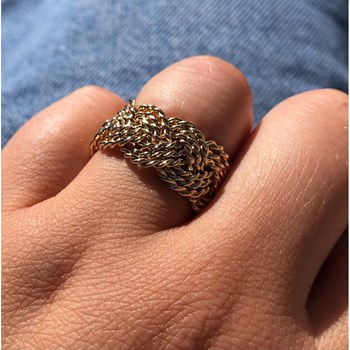Bague Plaqué Or Large Torsade