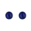 Boucles d'Oreilles Clou Argent et Perles de Lapis Lazuli 8 mm - vue V2