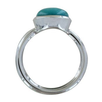 Bague Argent 925 Rond de Turquoise