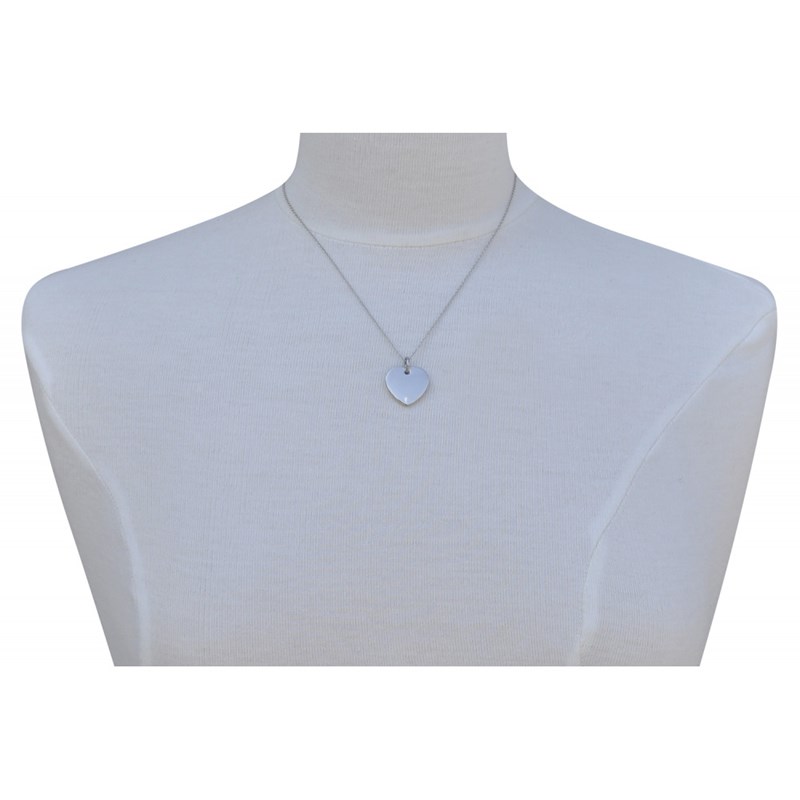 Pendentif Acier Grand Coeur - vue 2