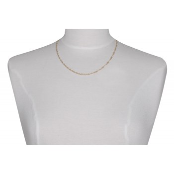 Collier Plaqué Or Maille Torsadée - Taille 45cm