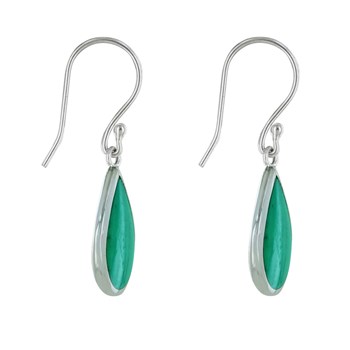 Boucles d'Oreilles Argent 925 Petite Goutte Couleur Turquoise