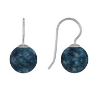 Boucles d'Oreilles Argent Billes d'Apatite