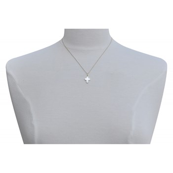 Pendentif Plaqué Or Croix de Nacre