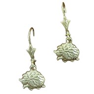 Boucles d'oreilles dormeuses hérisson ou Niglo - Plaqué or