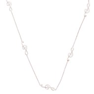 Collier clefs de sol - Argent massif 925/1000