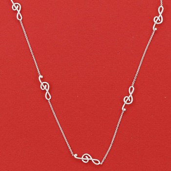 Collier clefs de sol - Argent massif 925/1000