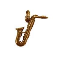 Pendentif saxophone - Plaqué or