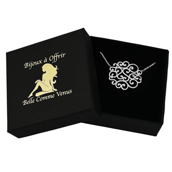 925 Rhodium Zilver Arabische harten ketting