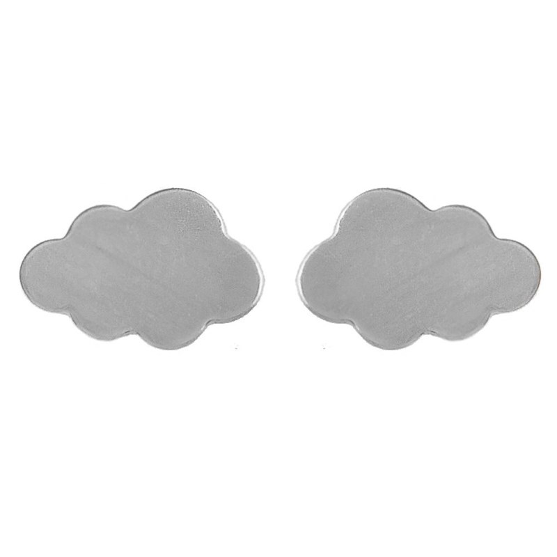 Boucles d'oreilles nuage Argent 925 Rhodié