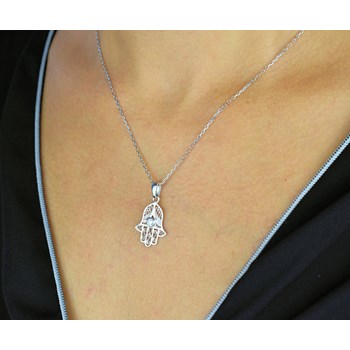 Fatma's handketting zirkoniumoxide Zilver 925 Gerhodineerd