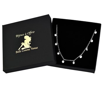 925 rodium zilver zirkonium oxide hanger ketting