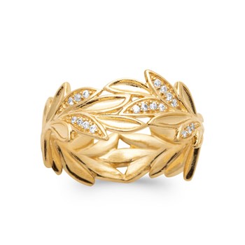 Bague Femme - Plaqué Or - Oxyde de zirconium