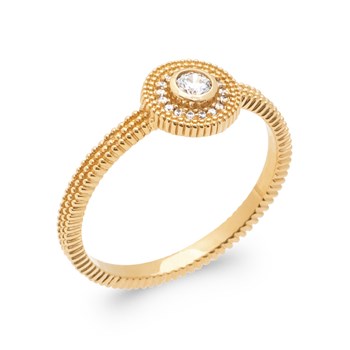Bague Femme - Plaqué Or - Oxyde de zirconium