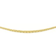 Collier Or 18 Carats 750/000 Maille Haricot en Chute Jaune - Femme