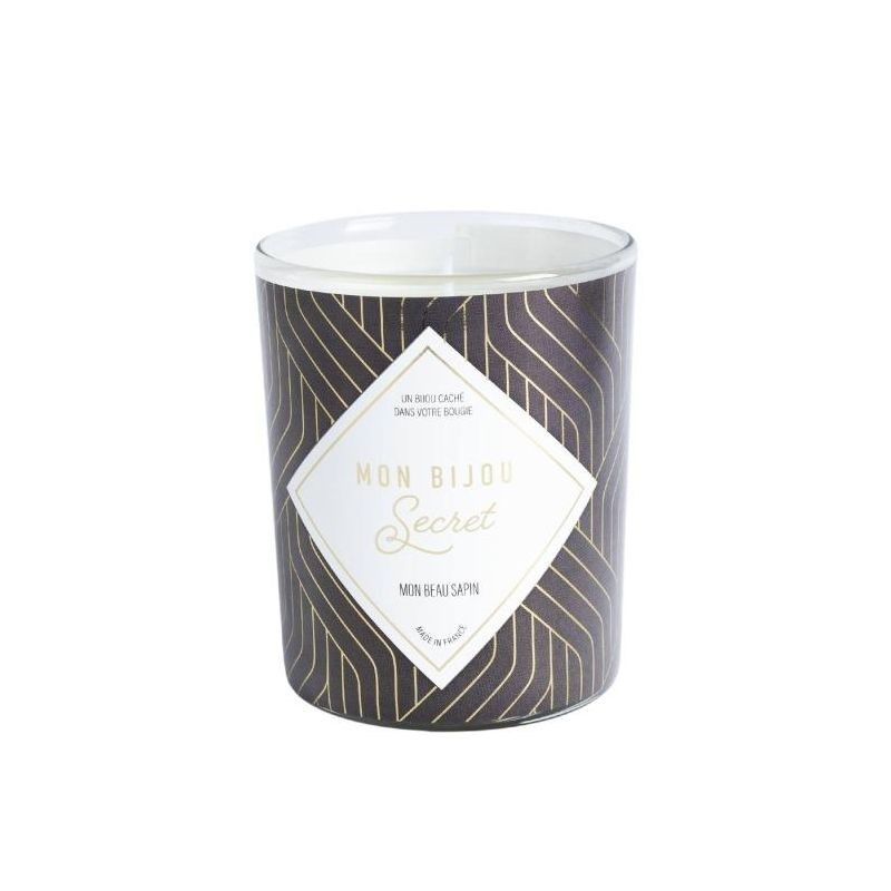 Bougie Bijou Collier argenté - Parfum Balade en forêt - 40h - vue 5