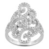 Bague femme - Oxyde de zirconium - Argent 925 - vue V1