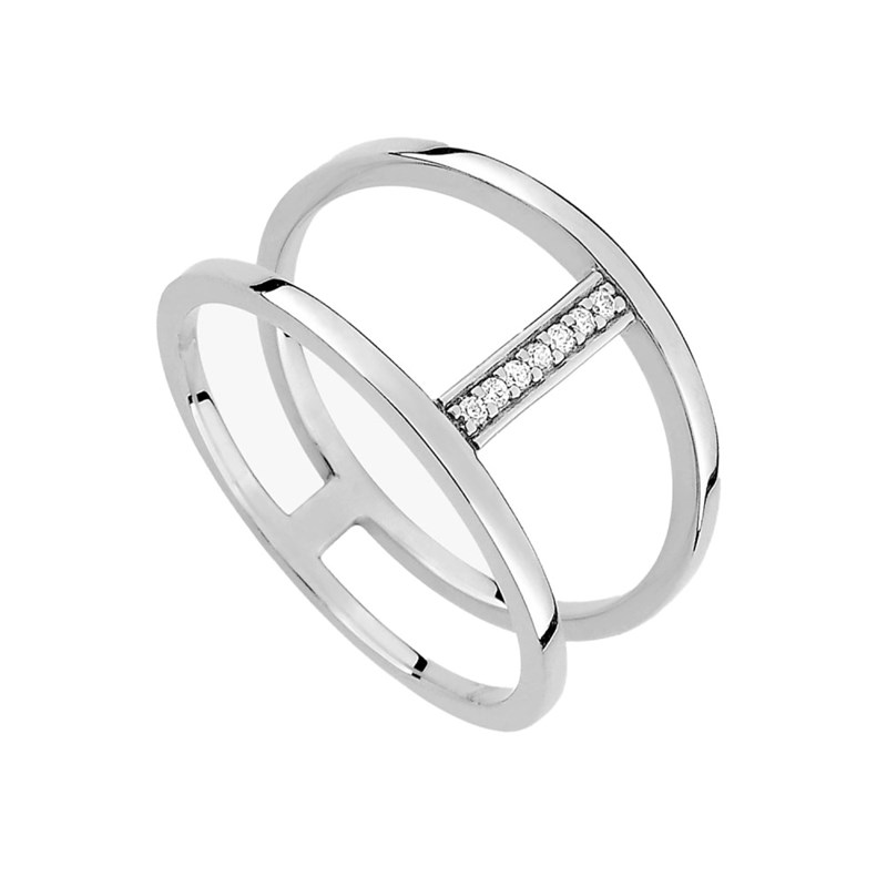 Bague femme - Oxyde de zirconium - Argent 925 - vue 2