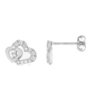 Boucles d'oreilles coeur femme - Argent 925