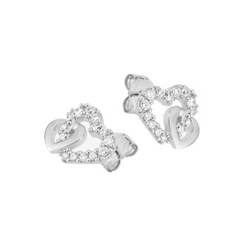 Boucles d'oreilles coeur femme - Argent 925